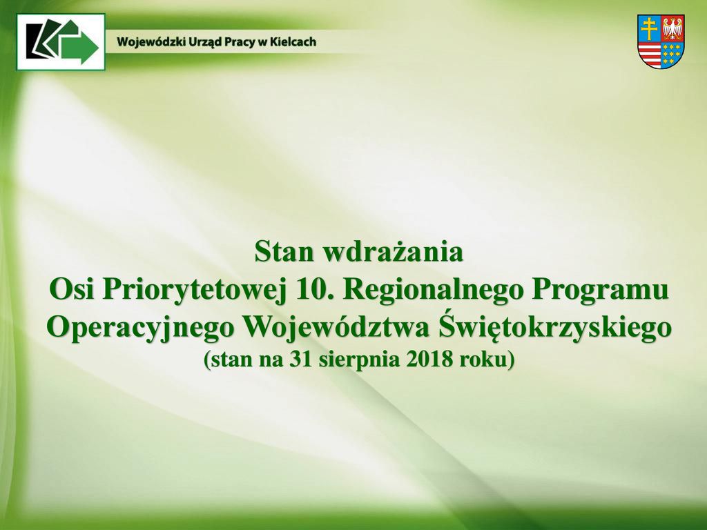 Stan wdrażania Osi Priorytetowej ppt pobierz